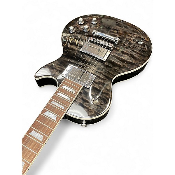 Used Gibson LES PAUL PREMIUM QUILT TRANS EBONY BURST Solid Body Electric Guitar