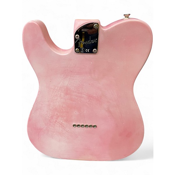 Used Fender Modified Deluxe Nashville Telecaster Pink Solid Body Electric Guitar