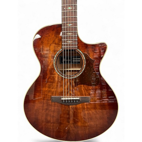 Used Ibanez AE340 Mahogany SUNBURST Acoustic Electric Guitar