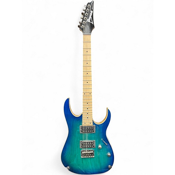 Used Ibanez RG421AHM Trans Blue Solid Body Electric Guitar