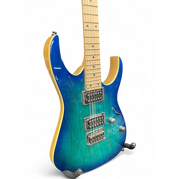 Used Ibanez RG421AHM Trans Blue Solid Body Electric Guitar