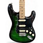 Used Fender Deluxe Stratocaster Green Solid Body Electric Guitar
