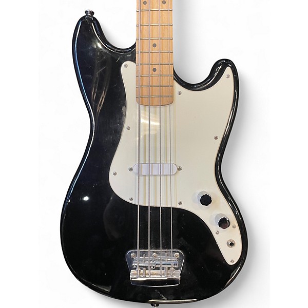 Used Squier BRONCO BASS Black Electric Bass Guitar