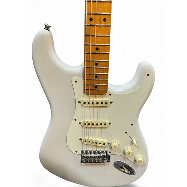 Used Fender Eric Johnson Stratocaster WHITE Solid Body Electric Guitar