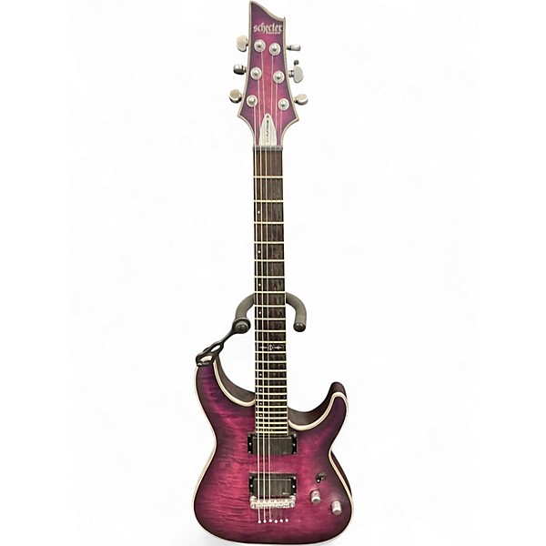 Used Schecter Guitar Research C1 Platinum Purple Solid Body Electric Guitar