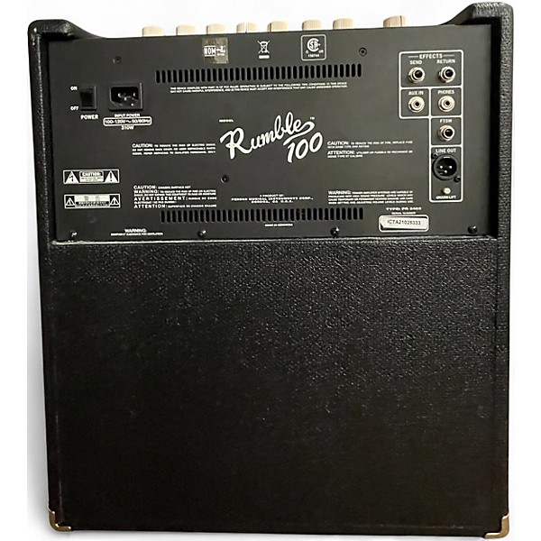 Used Fender Rumble 100 1x15 100W Bass Combo Amp