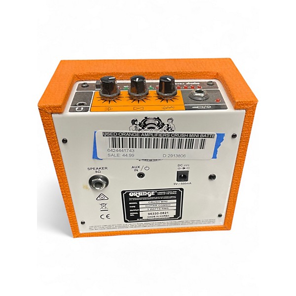 Used Orange Amplifiers Crush Mini Battery Powered Amp