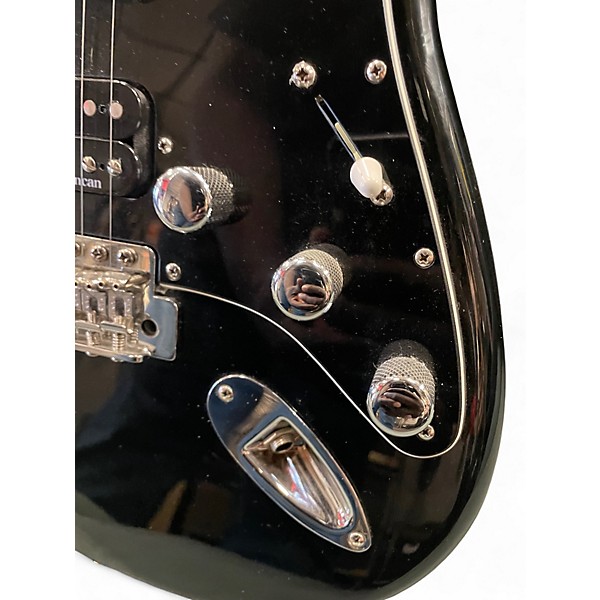 Used Fender Standard Stratocaster HSS Black Solid Body Electric Guitar