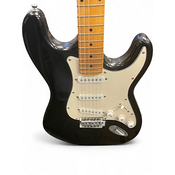 Used Spectrum Double Cut Black and White Solid Body Electric Guitar