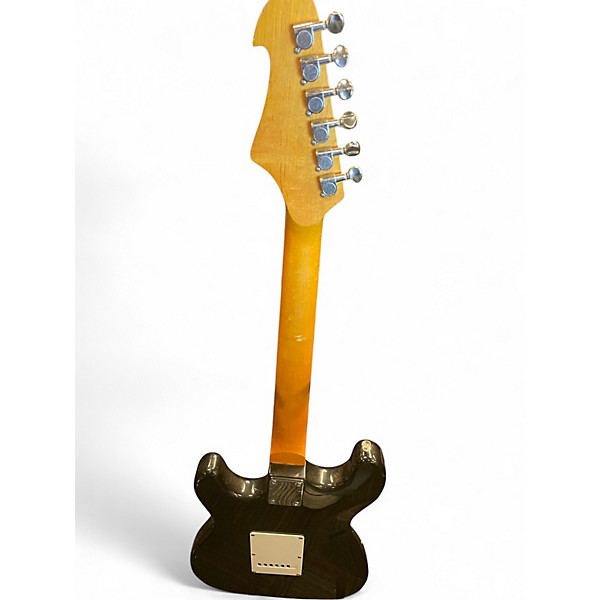 Used Spectrum Double Cut Black and White Solid Body Electric Guitar