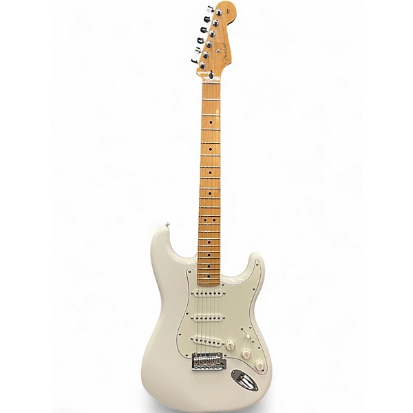 Used Fender Player Stratocaster Pearl White Solid Body Electric Guitar