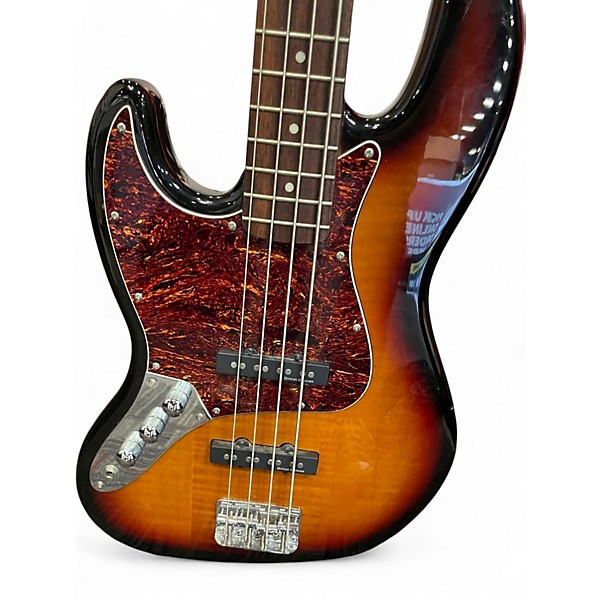 Used 2013 Squier Vintage Modified Jazz Bass Left Handed SUNBURST Electric Bass Guitar