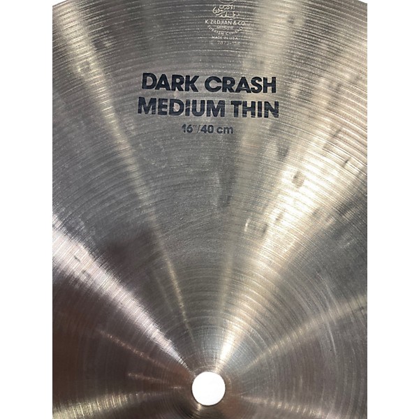 Used Zildjian 16in K Custom Dark Crash Cymbal