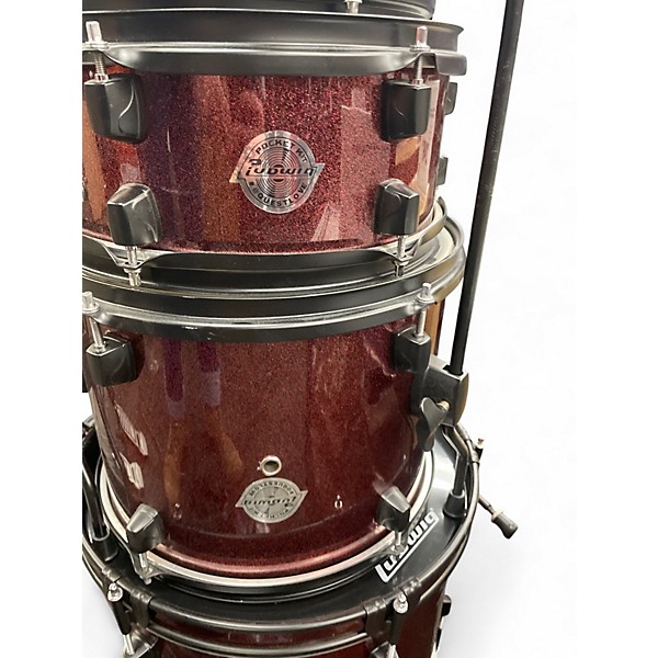 Used Ludwig 4 Piece Pocket Kit Candy Apple Red Drum Kit