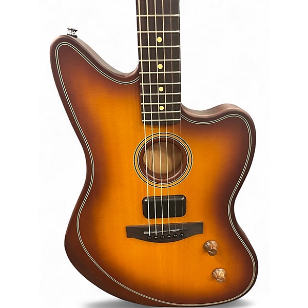Used Fender ACOUSTASONIC STANDARD  JAZZMASTER Honey Burst Acoustic Electric Guitar