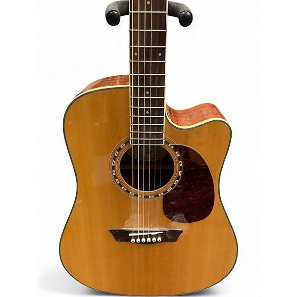 Used Washburn WD10SCE Natural Acoustic Electric Guitar