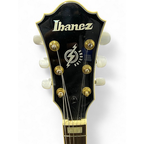 Used Ibanez AF75TDG Yellow Hollow Body Electric Guitar