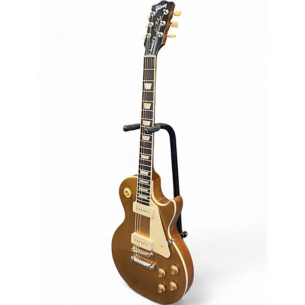 Used Gibson Les Paul Standard 1950S Neck Gold Top Solid Body Electric Guitar
