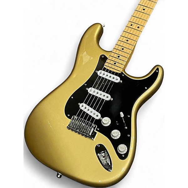 Used 2010s Fender FSR American Deluxe Stratocaster Aztec Gold Solid Body Electric Guitar