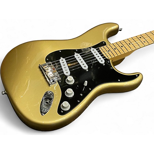 Used 2010s Fender FSR American Deluxe Stratocaster Aztec Gold Solid Body Electric Guitar