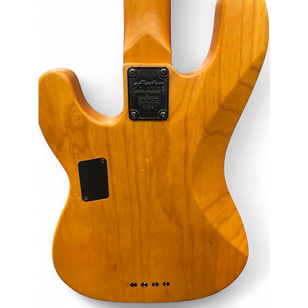 Used Schecter Guitar Research Model T Natural Electric Bass Guitar