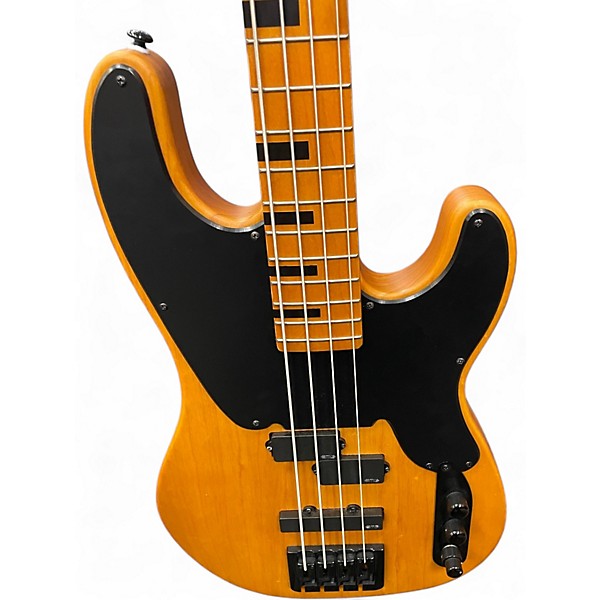 Used Schecter Guitar Research Model T Natural Electric Bass Guitar
