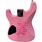 Used 2006 Squier Hello Kitty Stratocaster Single Hum Pink With Kitty Pickguard Pink Solid Body Electric Guitar