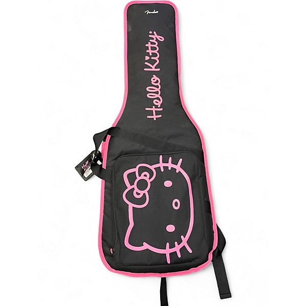 Used 2006 Squier Hello Kitty Stratocaster Single Hum Pink With Kitty Pickguard Pink Solid Body Electric Guitar