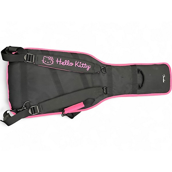 Used 2006 Squier Hello Kitty Stratocaster Single Hum Pink With Kitty Pickguard Pink Solid Body Electric Guitar