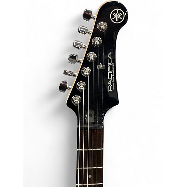 Used Yamaha pac212vfm Trans Black Solid Body Electric Guitar