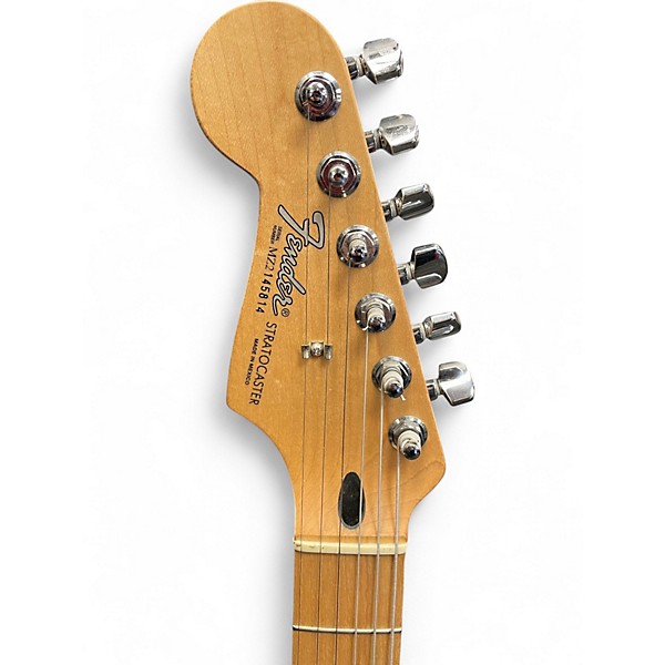 Used 2002 Fender Standard Stratocaster Left Handed Black Electric Guitar