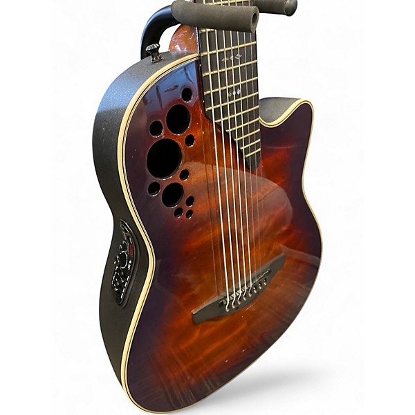 Used Ovation c2078axp Tiger Eye Acoustic Electric Guitar