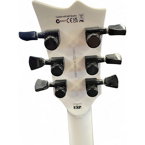 Used ESP LTD James Hetfield Signature Iron Cross White Solid Body Electric Guitar