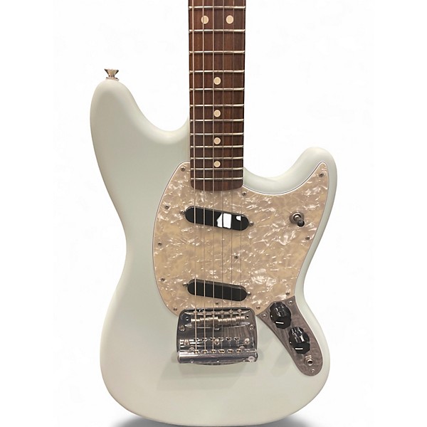 Used Fender American Performer Mustang Satin Sonic Blue Solid Body Electric Guitar