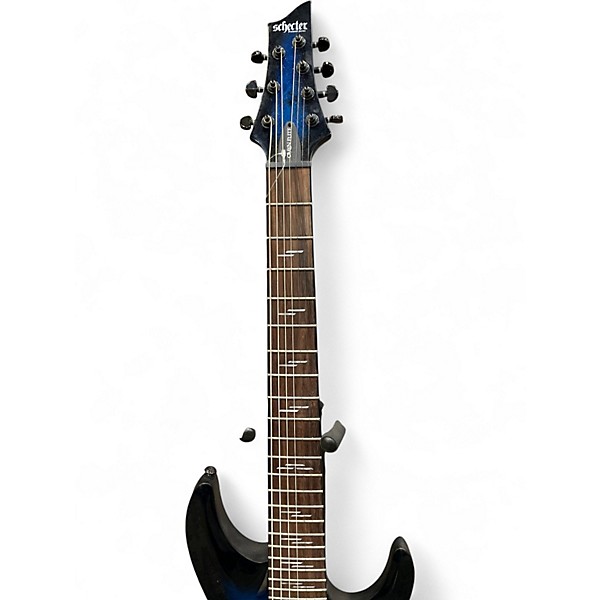 Used Schecter Guitar Research OMEN ELITE 7 Trans Blue Solid Body Electric Guitar