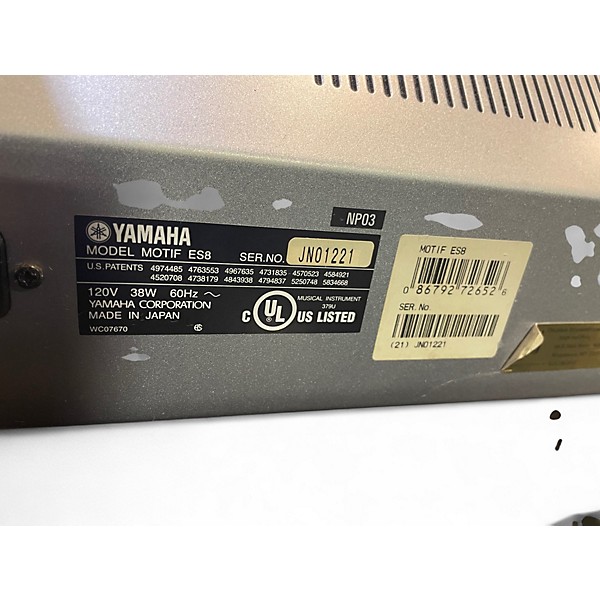Used Yamaha Motif ES8 88 Key Keyboard Workstation