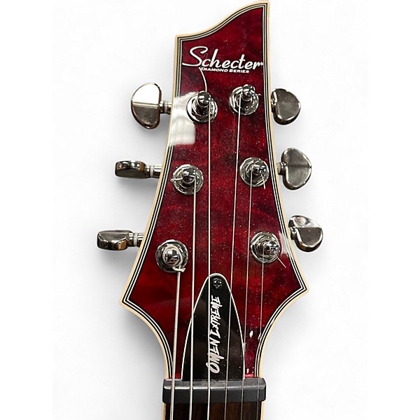Used Schecter Guitar Research Omen Extreme 6 Trans Red Solid Body Electric Guitar