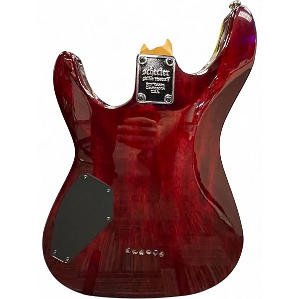 Used Schecter Guitar Research Omen Extreme 6 Trans Red Solid Body Electric Guitar