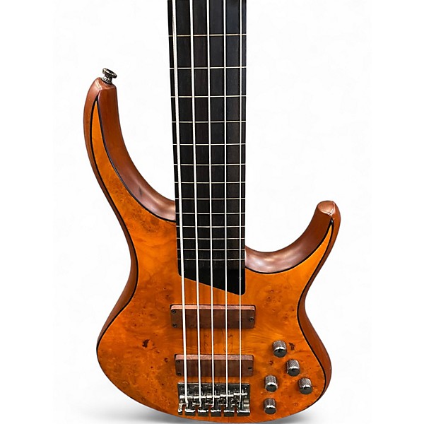 Used MTD Kingston 5 String Fretless Natural Electric Bass Guitar