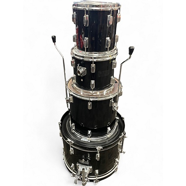 Used Sunlite 4 Piece 4 PIECE DRUM SET Black Drum Kit