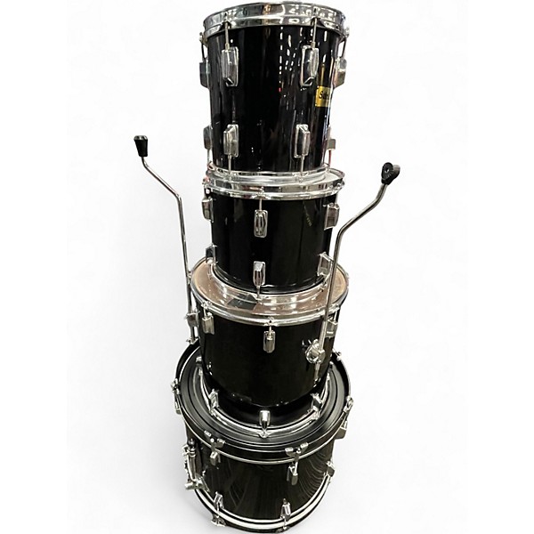 Used Sunlite 4 Piece 4 PIECE DRUM SET Black Drum Kit