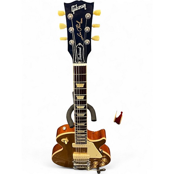 Used 2014 Gibson Les Paul Traditional P-90 Bigsby Goldtop Solid Body Electric Guitar