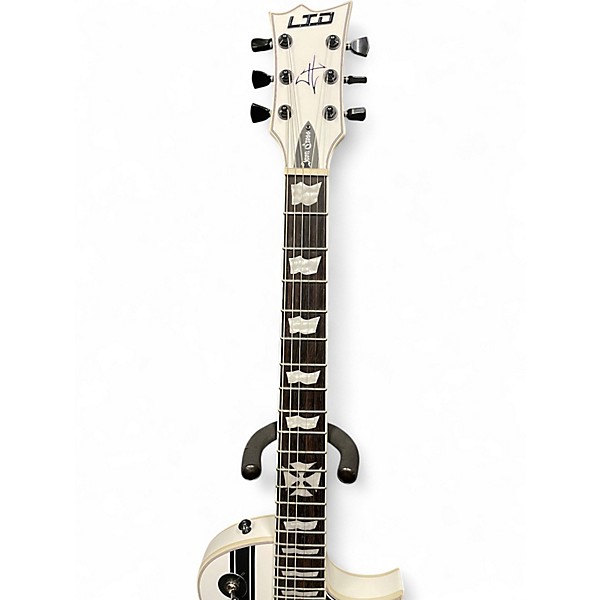 Used ESP James Hetfield Iron Cross Snow White Solid Body Electric Guitar