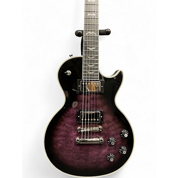 Used Epiphone LES PAUL CUSTOM BATS IN FLIGHT DARK PURPLE BURST Solid Body Electric Guitar