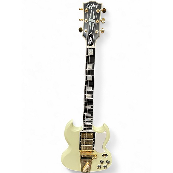 Used Epiphone Les Paul Custom SG white Solid Body Electric Guitar