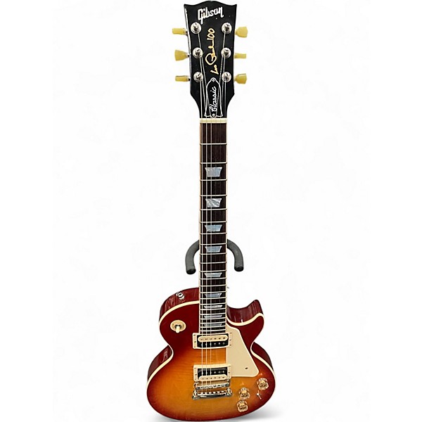 Used 2015 Gibson LES PAUL 100 CLASSIC Heritage Cherry Sunburst Solid Body Electric Guitar