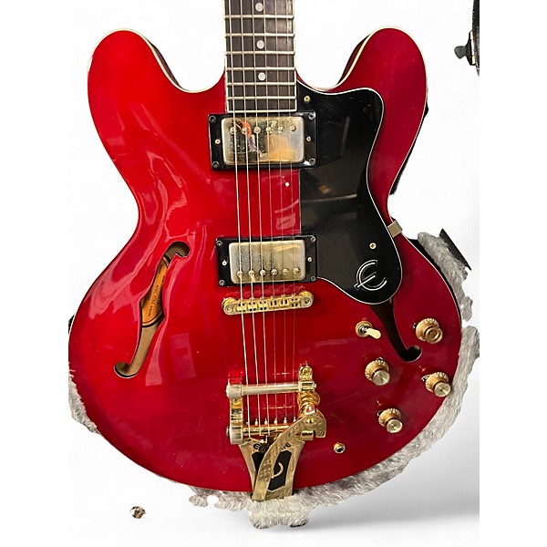 Used Epiphone JA Riviera Deluxe Cherry Hollow Body Electric Guitar