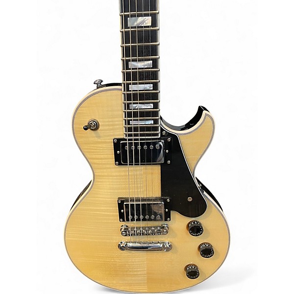 Used Schecter Guitar Research Solo-II Custom Natural Top Black Back Solid Body Electric Guitar