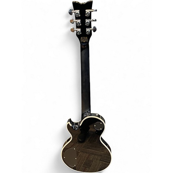 Used Schecter Guitar Research Solo-II Custom Natural Top Black Back Solid Body Electric Guitar