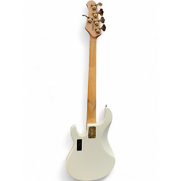 Used 2011 Ernie Ball Music Man Stingray HH 5 String Ivory White Electric Bass Guitar